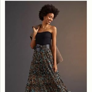 NEW Anthropologie Black Knit Tube Top